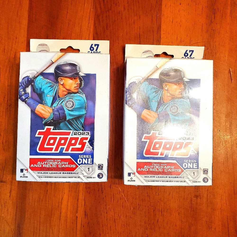 2x 2023 Topps Series 1 Baseball Hanger Box 67ea x2= 134 Cards NEW Factory SEALED